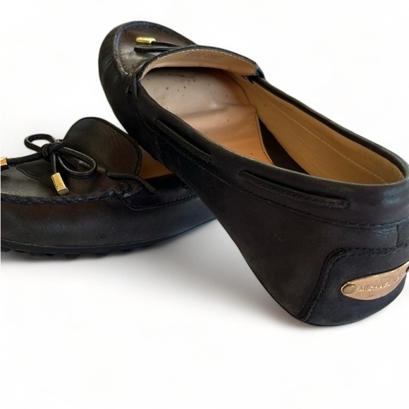 Michael Kors Daisy Leather Moccasin Loafer Black Size 8 - Picture 4 of 6